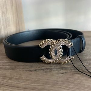 Chanel belt black CC